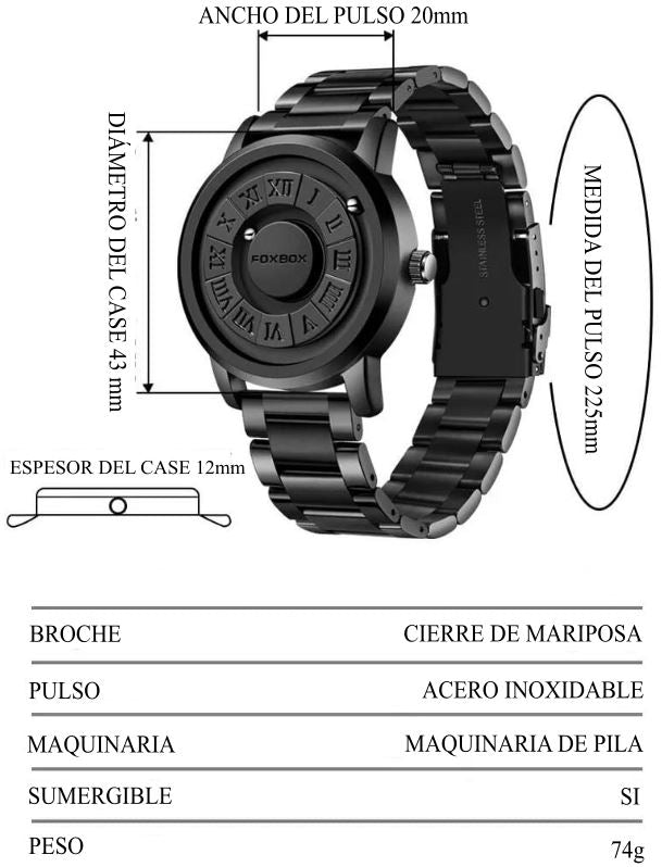 Reloj Fox Box Magnético Acero
